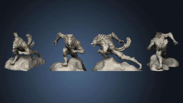 3D model Vampires Werewolf Cursed Running (STL)