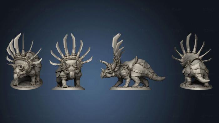 Статуэтки герои, монстры и демоны Walk Armored FDM Triceratops Back Bottom
