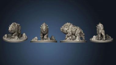 3D model Wilds of Wintertide Battle Cat Armored Based (STL)