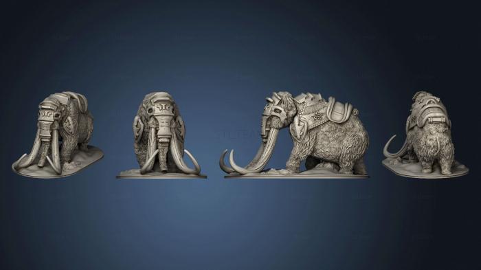 3D model Wilds of Wintertide Mammoth Armored Based (STL)