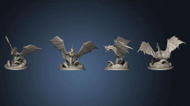 3D модель Крылатый Морской Змей , Атакующий Крупных (STL)