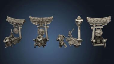 3D model Yokai Kimon Demon Gate Chariot (STL)