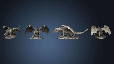 3D модель Молодой Красный Дракон Большой (STL)