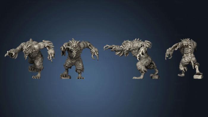 Статуэтки герои, монстры и демоны Zombie Owlbear Attacking Large
