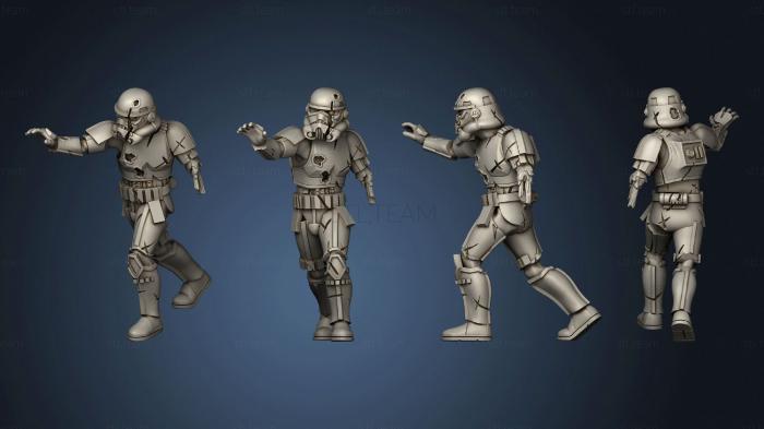3D model Zombie Trooper Horde 02 (STL)