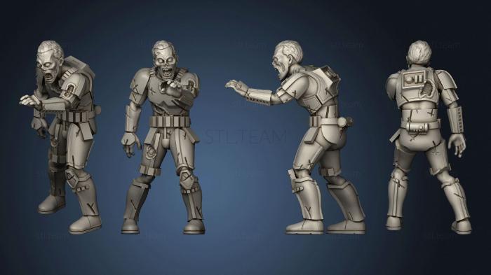 3D model Zombie Trooper Horde 03 (STL)