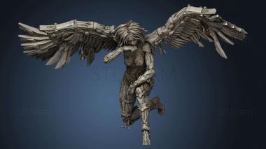 3D model Cyborg Angel Diorama Two Wings (STL)