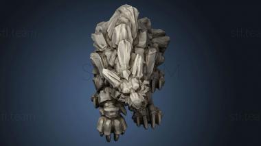 3D model elemental wolves stone wolf (STL)