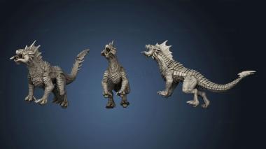 3D model Monster Black Guard Drake Roaring (STL)