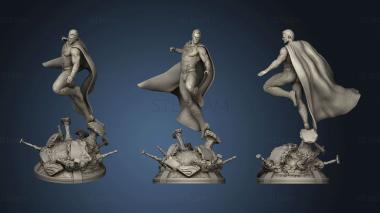 3D model Superman in attack jump (STL)