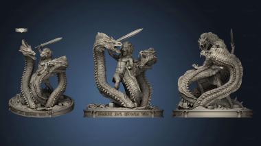 3D model Hercules vs Hydra (STL)