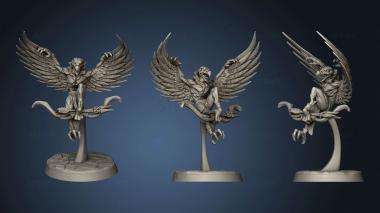 3D model Feather Folk Featherfolk Ranged Fighters flying (STL)