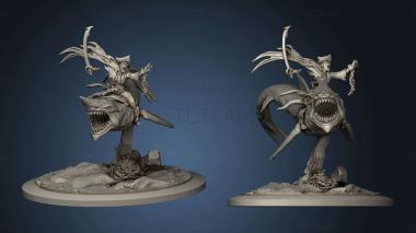 3D model Pirates Curse the Dead Seas Troops Mounted Gold Fools on Shark Fool (STL)