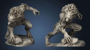 3D model Caves Despair Werewolf Brute Fighting (STL)