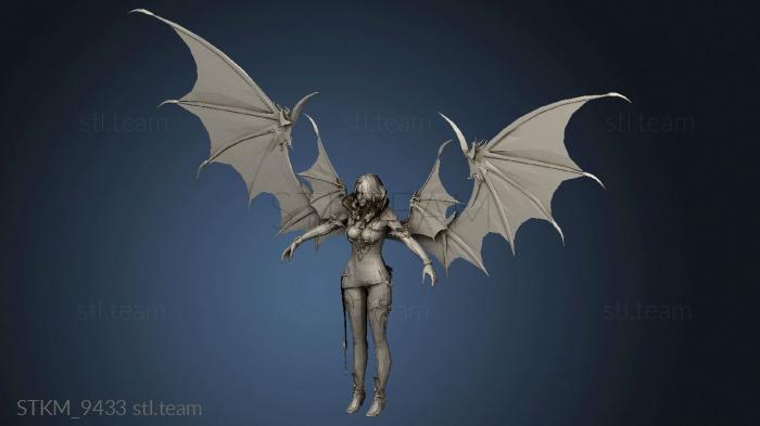 3D model Vampire Girl red skin (STL)