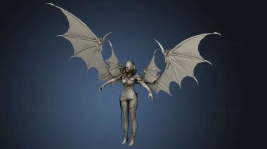 3D model Vampire Girl red skin (STL)