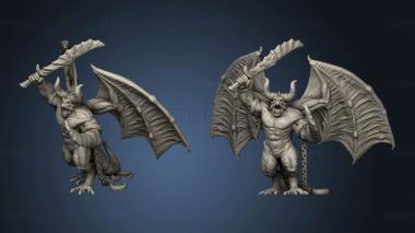 3D model Kingdoms Hell III Gotten Games Denizens Winged Demon Lord (STL)