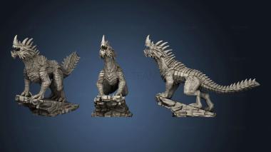 3D model Monster Blue Guard Drake Roaring (STL)