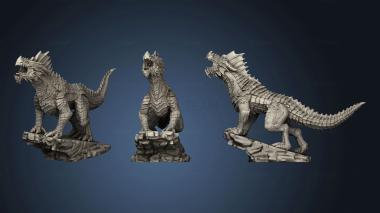 3D model Monster Red Guard Drake Roaring (STL)