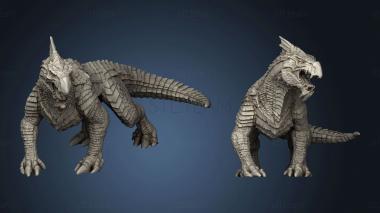 3D model Monster White Guard Drake Angry (STL)