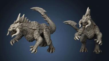 3D model Monster Black Guard Drake Attacking (STL)