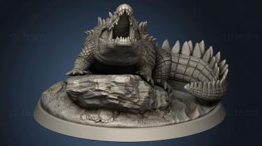 3D model Buried Tomb Crocodile (STL)