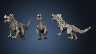 3D model Monster Red Guard Drake Roaring (STL)