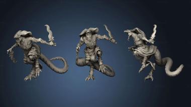 3D model Ruins Madness Serpentfolk Warrior Attacking (STL)