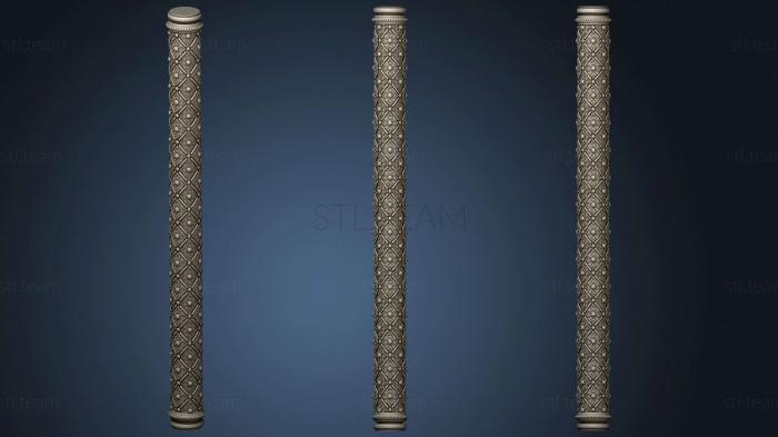 3D model Pillar with a cross pattern (STL)