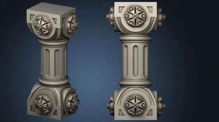 3D model Pole with sockets (STL)