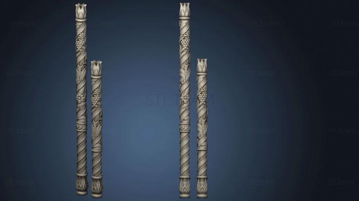 Carved pillars