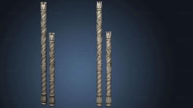 3D model Carved pillars (STL)