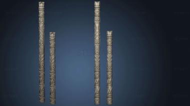 3D model Carved pillars (STL)