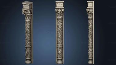 3D model Carved Post from the Iconostasis (STL)