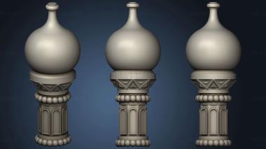 3D model Kiosk decor pole with dome (STL)