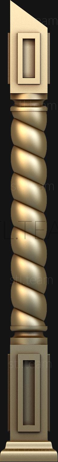 3d stl модель столба, геометричный декор