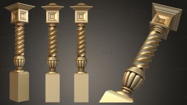 3D model Pillar with spirals (STL)