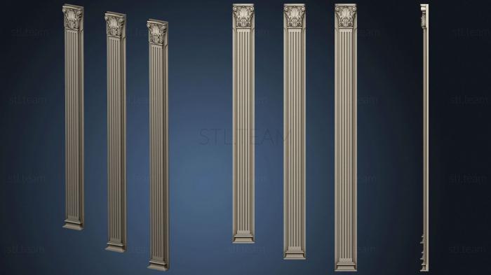 Столбы Pilaster with column and flutes