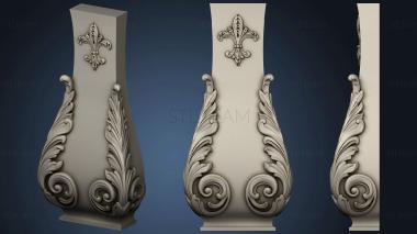 3D model  carved pilaster (STL)