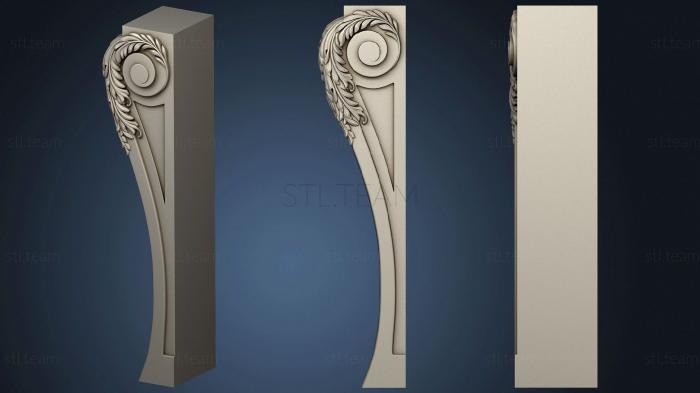 3D model Leg with carved decoration (STL)