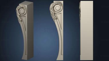 3D model Leg with carved decoration (STL)
