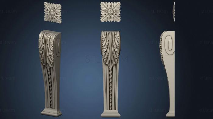 3D model Carved fireplace leg (STL)