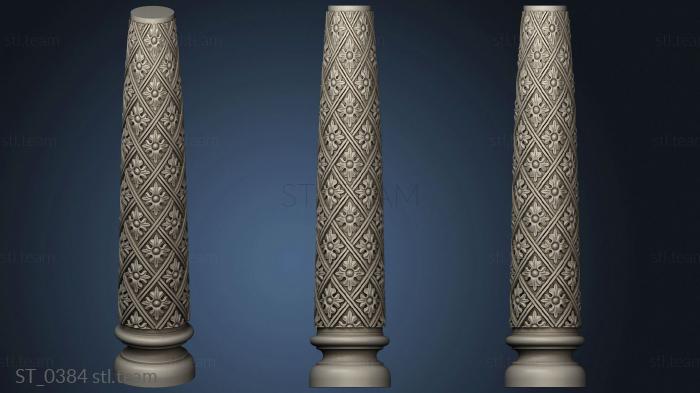 Столбы Column with rhombic decoration