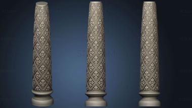 3D model Column with rhombic decoration (STL)