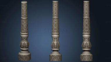 3D model Post carved in asian style (STL)