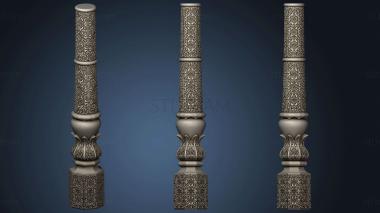 3D model Post carved in asian style (STL)