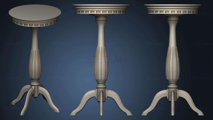 3D model Round carved table (STL)