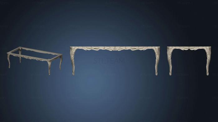 3D model Carved table with leaves (STL)