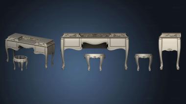 3D model Ottoman and table (STL)