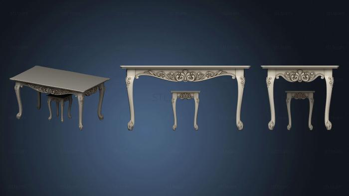 3D model Table and stool (STL)